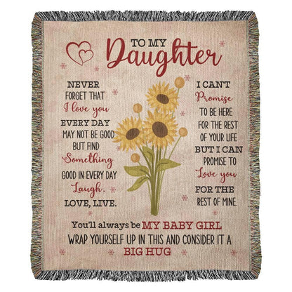 To My Daughter Heirloom Woven Blanket – Daughter Gift from mom – view 5