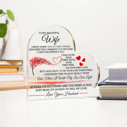 To My Wife Personalized LED Heart Plaque – Wife gift from Husband – view 4