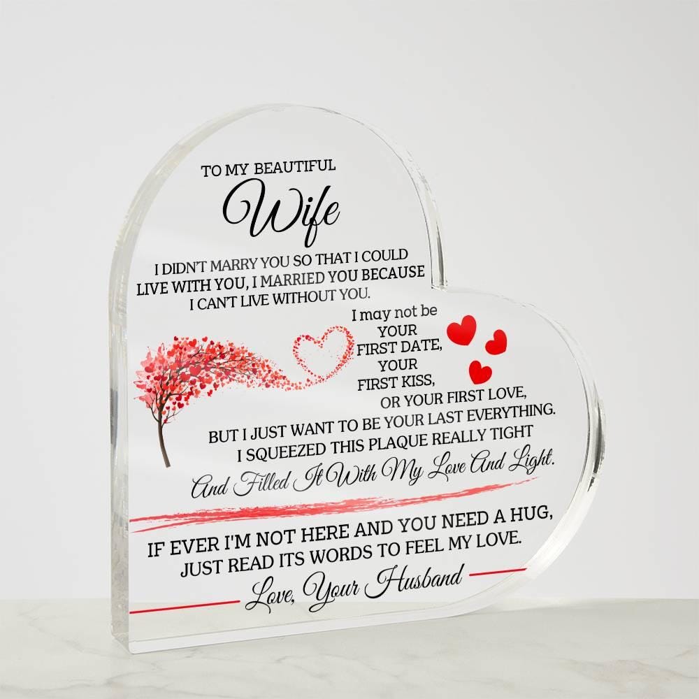 To My Wife Personalized LED Heart Plaque – Wife gift from Husband – view 9