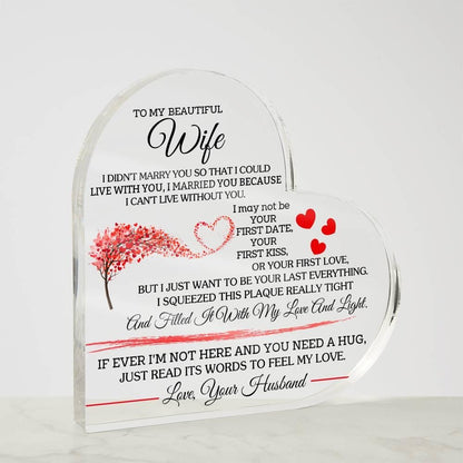To My Wife Personalized LED Heart Plaque – Wife gift from Husband – view 9