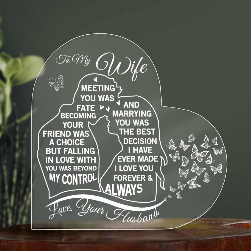 To My Wife Acrylic Plaque - Best Wife Gifts – Gift from Husband – view 4