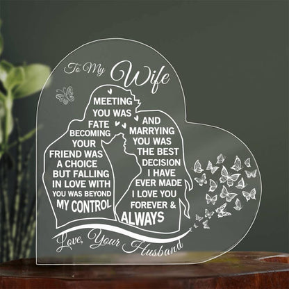 To My Wife Acrylic Plaque - Best Wife Gifts – Gift from Husband – view 4