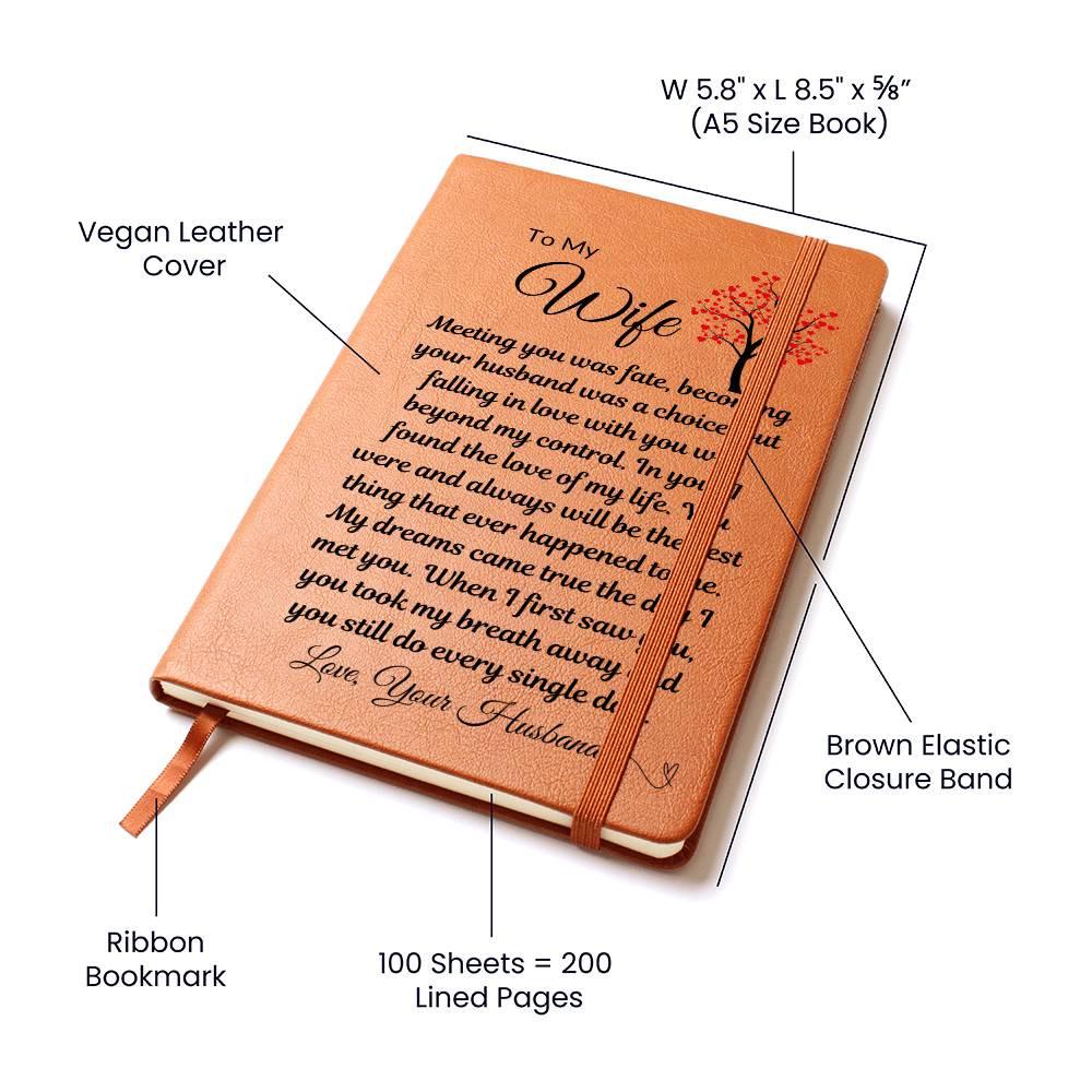 Personalized Leather Journal Gift for Wife – Wedding Day Gift – view 3