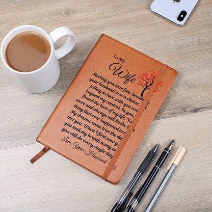 Personalized Leather Journal Gift for Wife – Wedding Day Gift – view 2