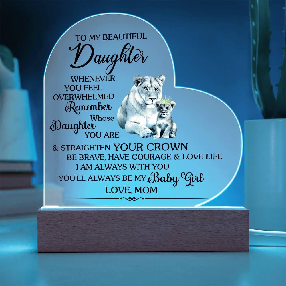 Personalized Gift for Daughter Heart Shape Acrylic Plaque – Graduation – view 4