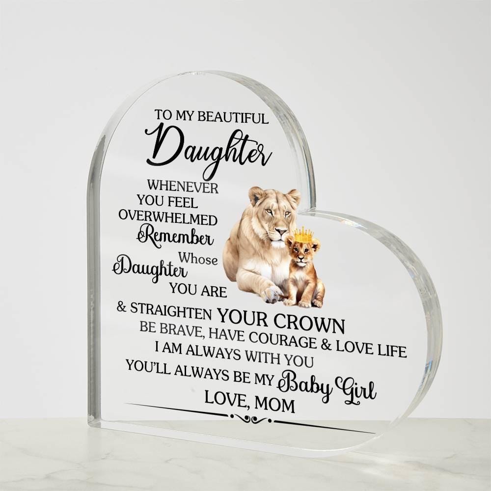 Personalized Gift for Daughter Heart Shape Acrylic Plaque – Graduation – view 6