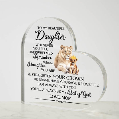 Personalized Gift for Daughter Heart Shape Acrylic Plaque – Graduation – view 6