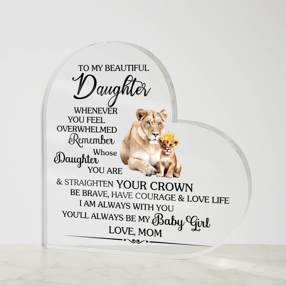 Personalized Gift for Daughter Heart Shape Acrylic Plaque – Graduation – view 5
