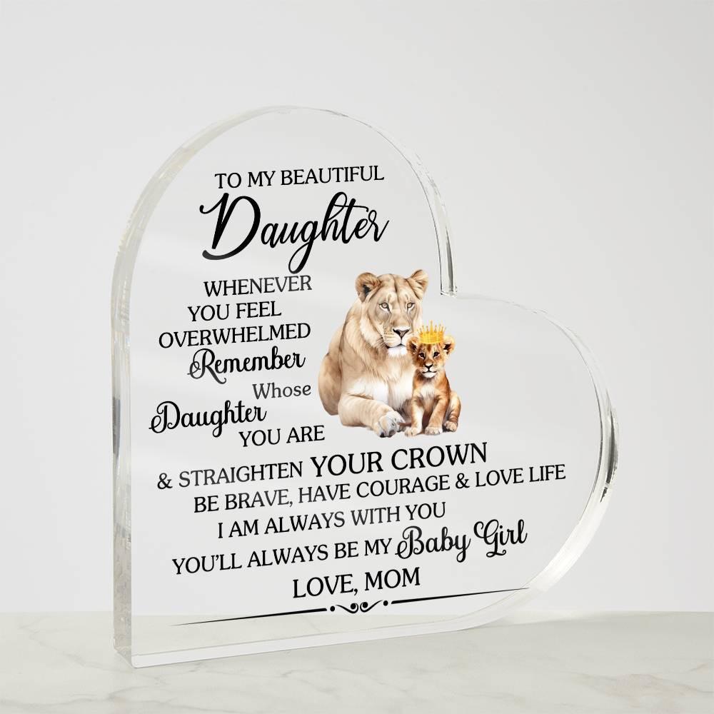 Personalized Gift for Daughter Heart Shape Acrylic Plaque – Graduation – view 2