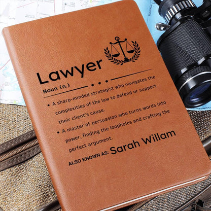 Lawyer Definition Personalized Leather Journal – Gifts for Lawyer