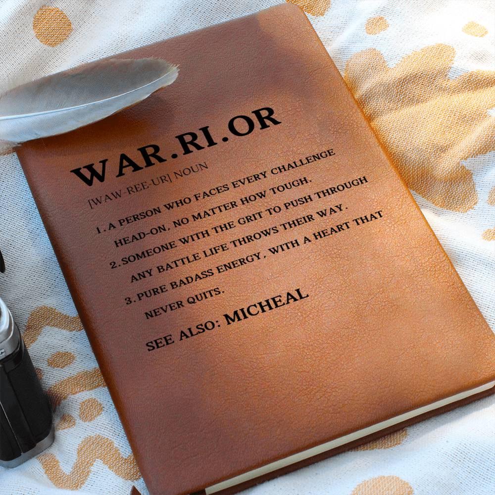 Personalized Warrior Definition Journal – Cancer Recovery Gift