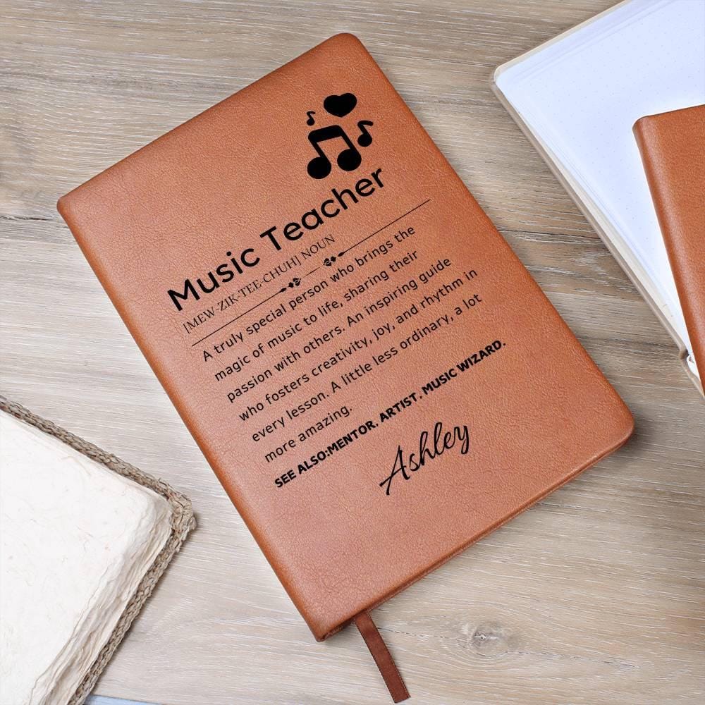 Music Teacher personalized Leather Journal – Gift for Music Teacher – view 8