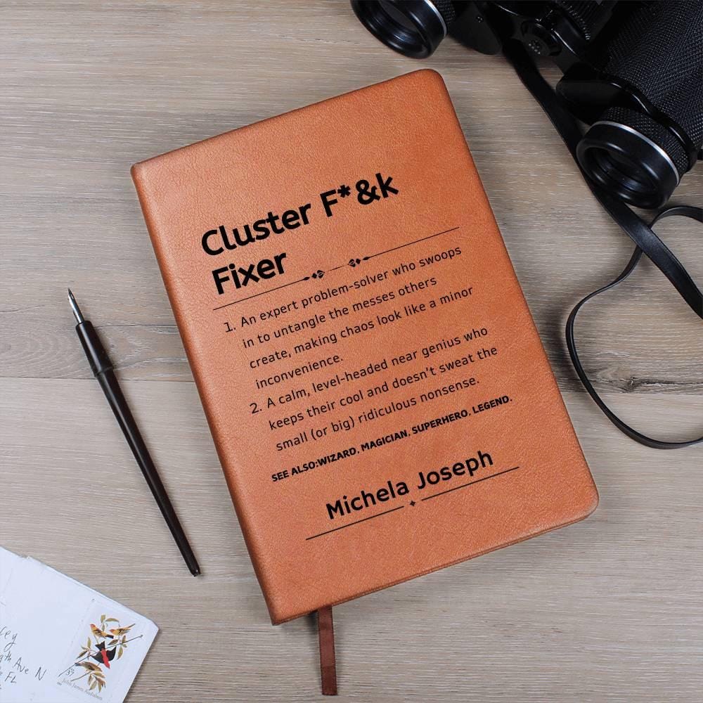 Cluster Fixer Gift Personalized Leather Journal – Boss Gift – view 9