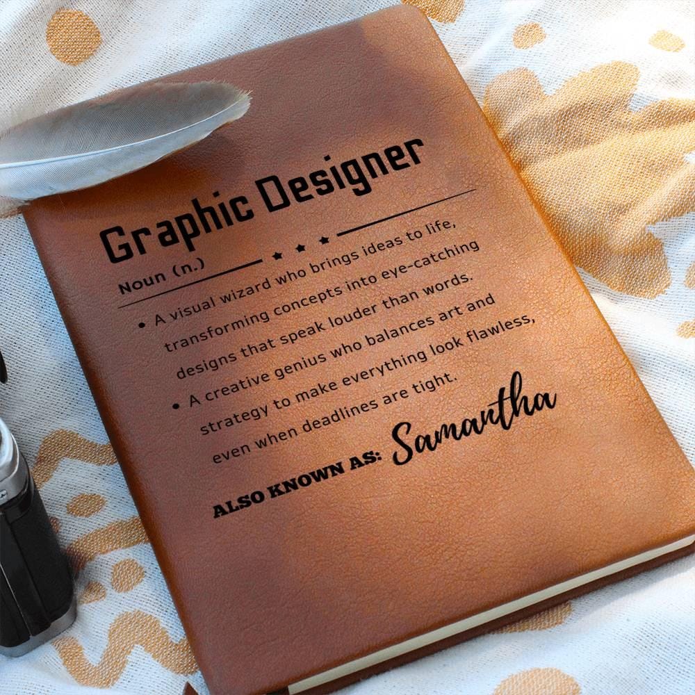 Graphic Design Definition Journal – Personalized Gift for designer
