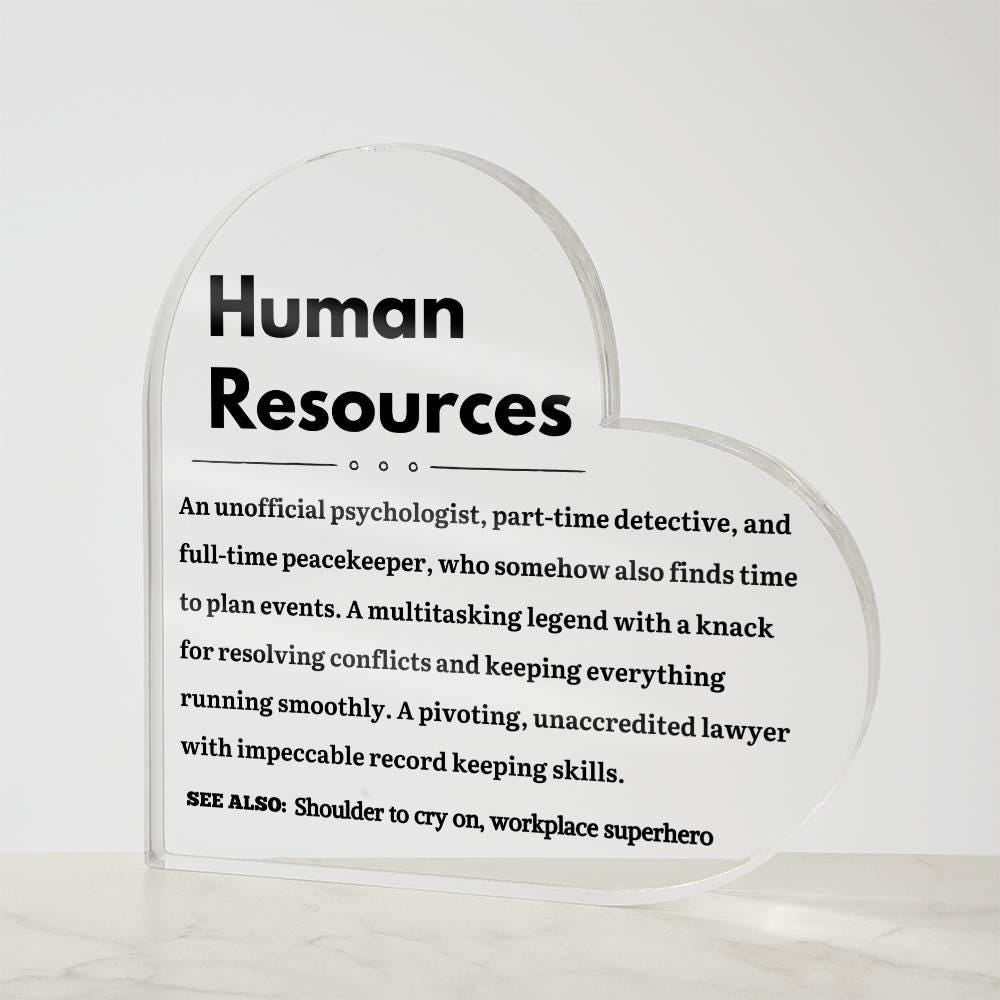 Human Resource Personalized LED Heart Plaque – Meaningful Hr Gift – view 4