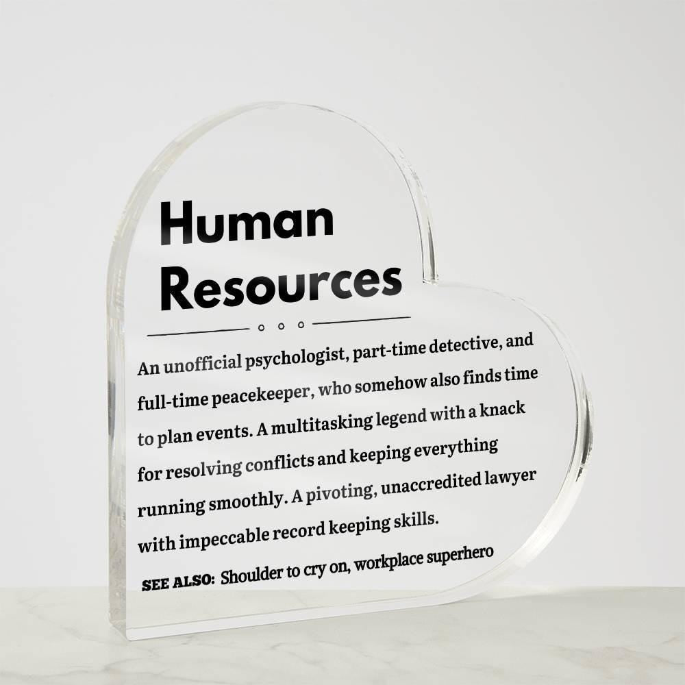 Human Resource Personalized LED Heart Plaque – Meaningful Hr Gift – view 3