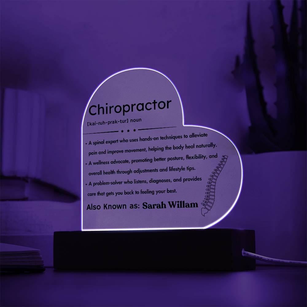 Personalized Chiropractor Definition LED Acrylic Plaque – view 10