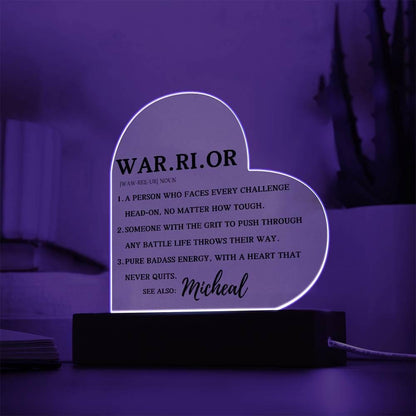 Personalized Warrior Definition Plaque – Cancer Recovery Gifts – view 6