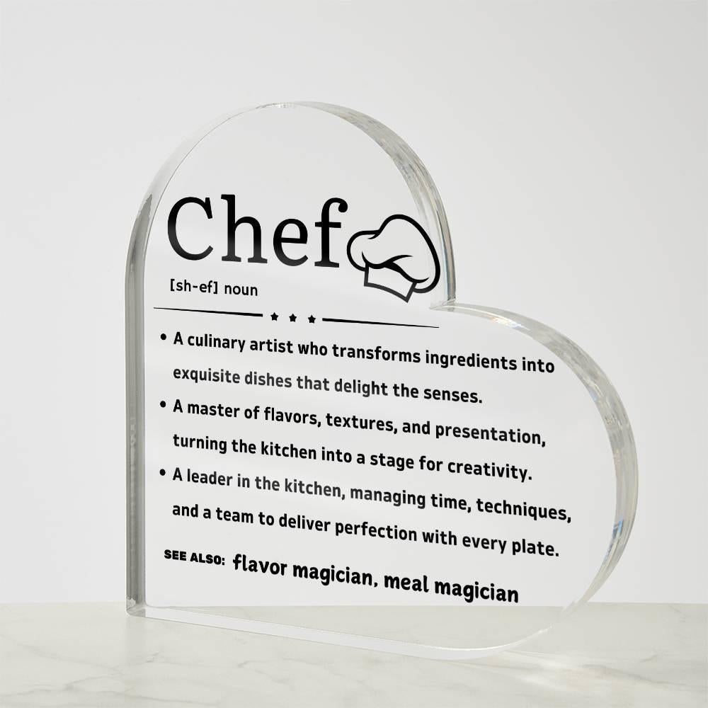 Chef Definition Personalized Heart Plaque – Gift for chef – view 4