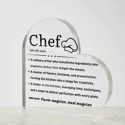 Chef Definition Personalized Heart Plaque – Gift for chef – view 4
