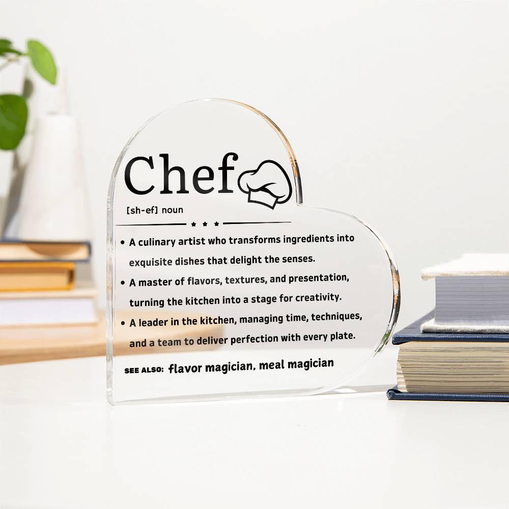 Chef Definition Personalized Heart Plaque – Gift for chef – view 3