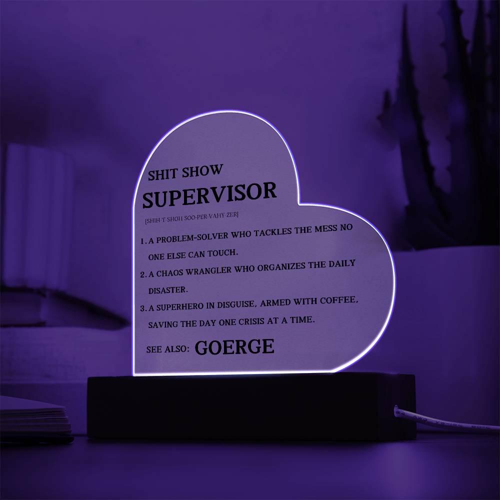 Shitshow Supervisor Definition Personalized Acrylic Plaque – view 5
