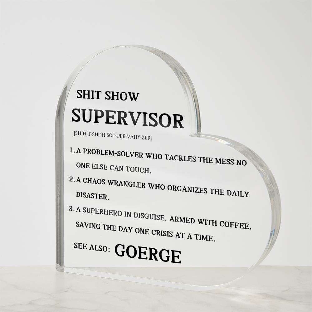 Shitshow Supervisor Definition Personalized Acrylic Plaque – view 4