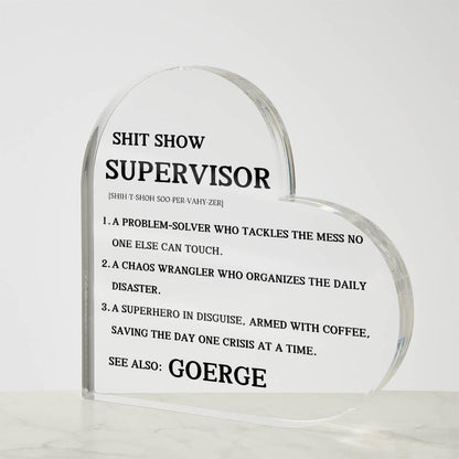 Shitshow Supervisor Definition Personalized Acrylic Plaque – view 4