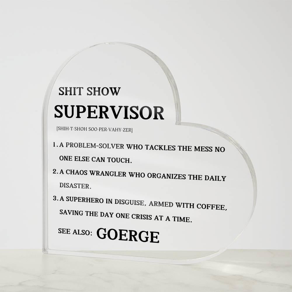 Shitshow Supervisor Definition Personalized Acrylic Plaque – view 8