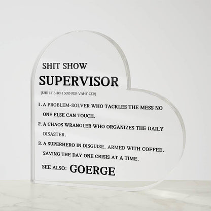 Shitshow Supervisor Definition Personalized Acrylic Plaque – view 8
