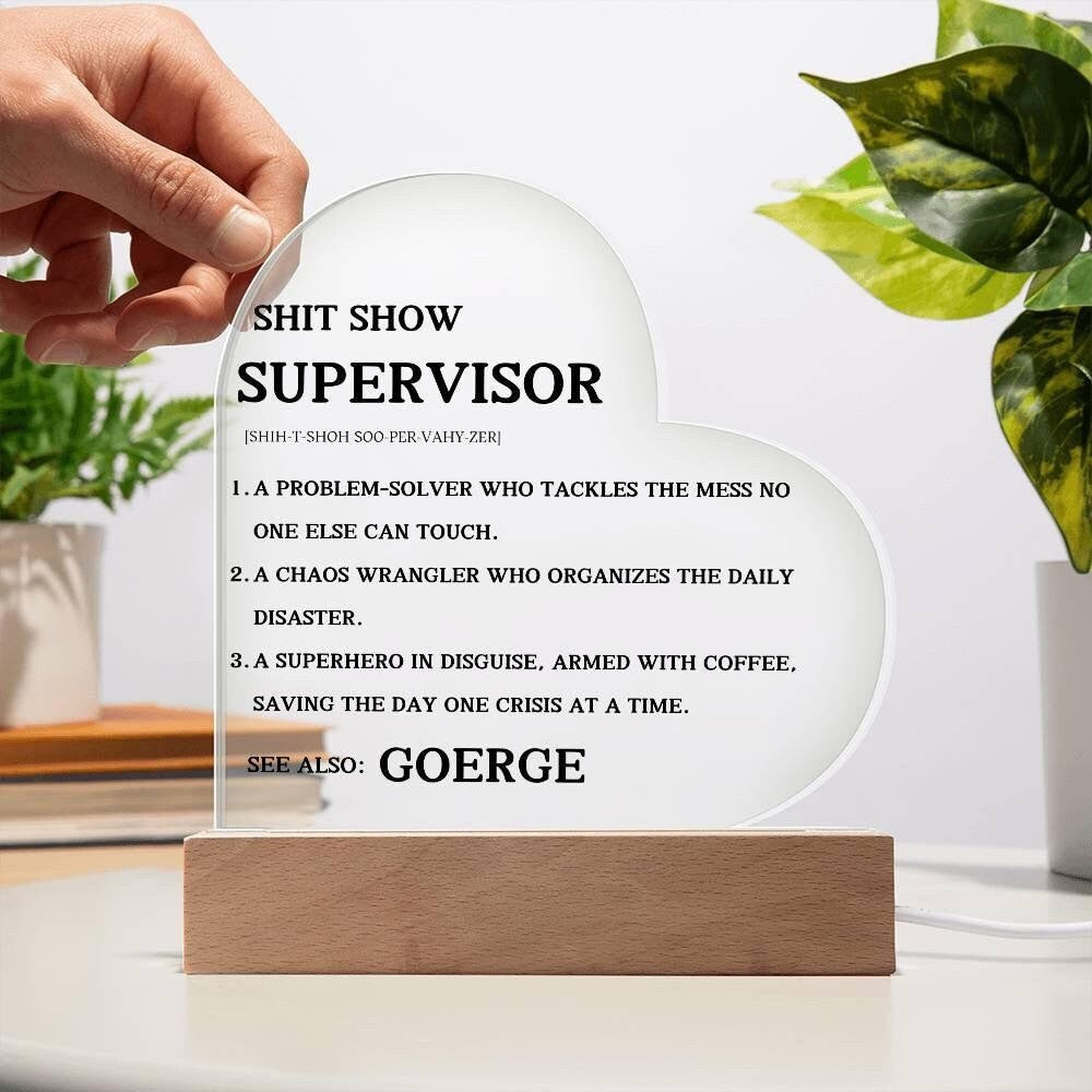 Shitshow Supervisor Definition Personalized Acrylic Plaque