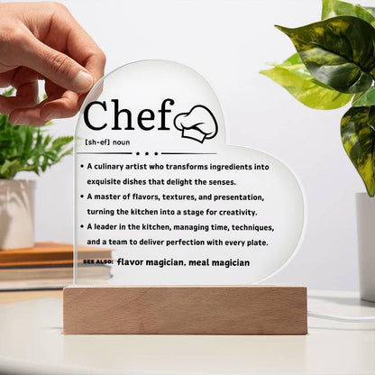 Chef Definition Personalized Heart Plaque – Gift for chef