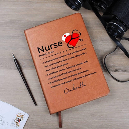 Nurse Definition Personalized Leather Journal – RN Gift