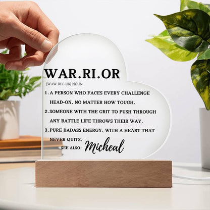 Personalized Warrior Definition Plaque – Cancer Recovery Gifts