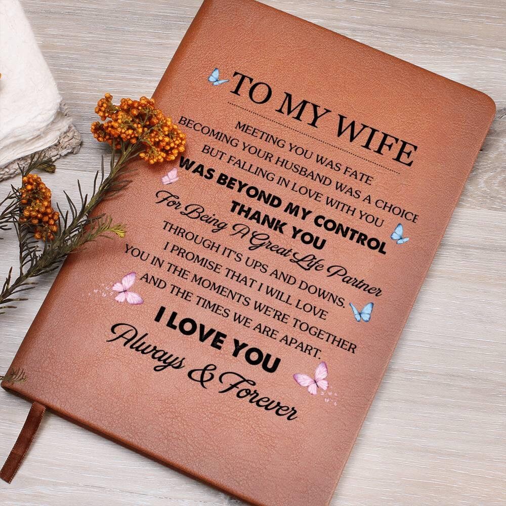 Personalized Wife Leather Journal – Gift for Her