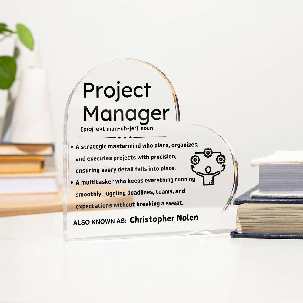 Personalized Project Manager Appreciation Plaque – Thank you Gift – view 4