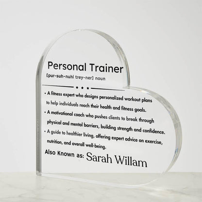 Personal Trainer Definition Plaque – Gift for Fitness Trainer – view 4