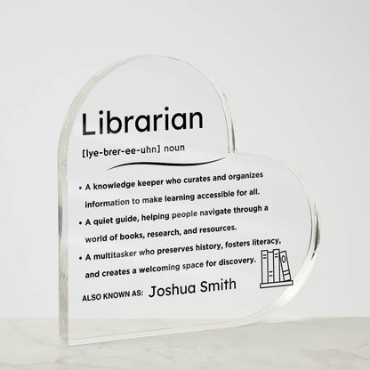 Personalized Liberian Definition Heart LED Acrylic Plaque – view 10