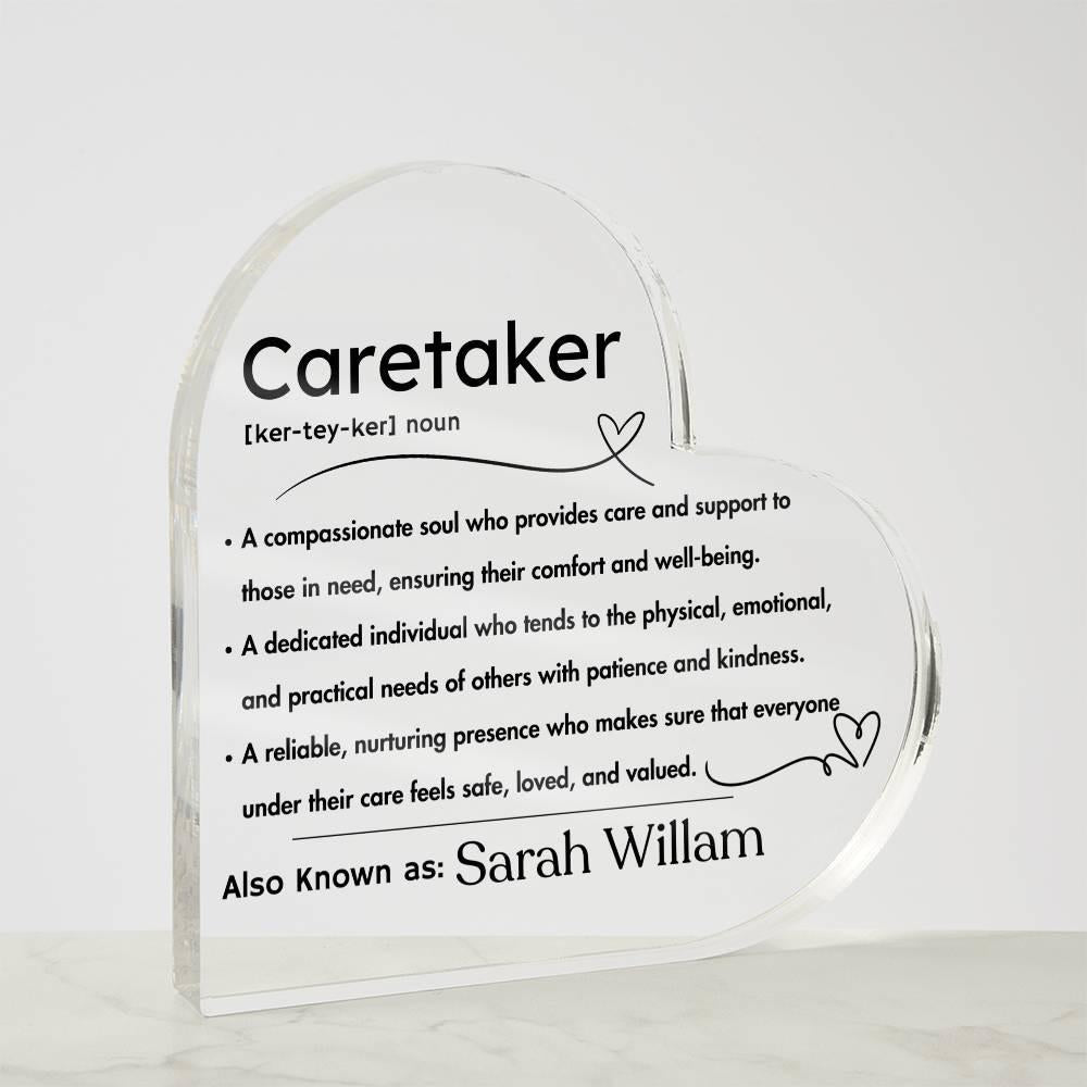 Personalized Caregiver Definition Heart Plaque – Gift for Caregiver – view 9