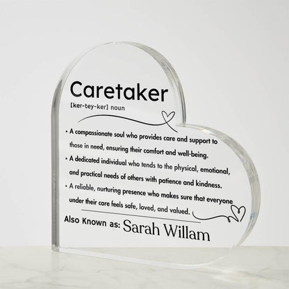 Personalized Caregiver Definition Heart Plaque – Gift for Caregiver – view 4
