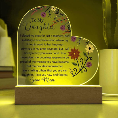 To My Daughter Personalized LED Acrylic Plaque – Gift from Dad – view 5