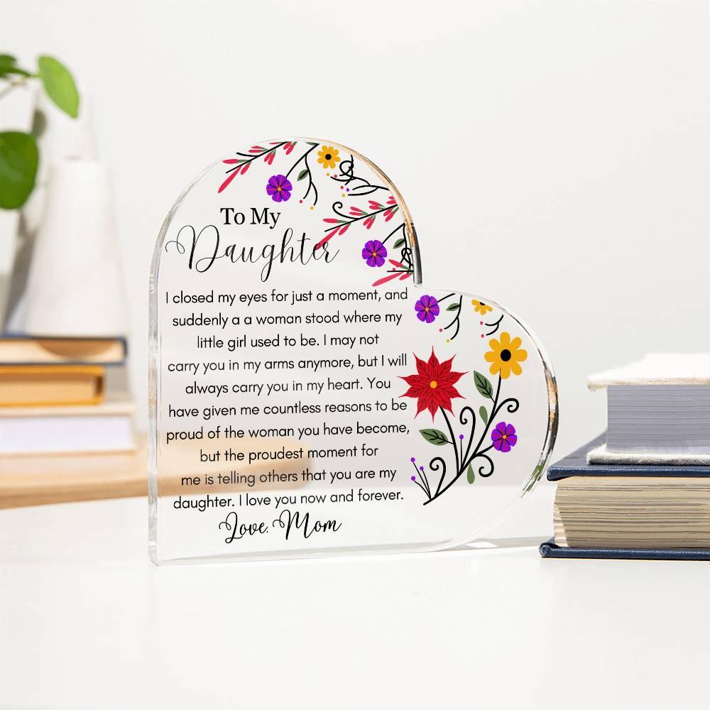 To My Daughter Personalized LED Acrylic Plaque – Gift from Dad – view 3