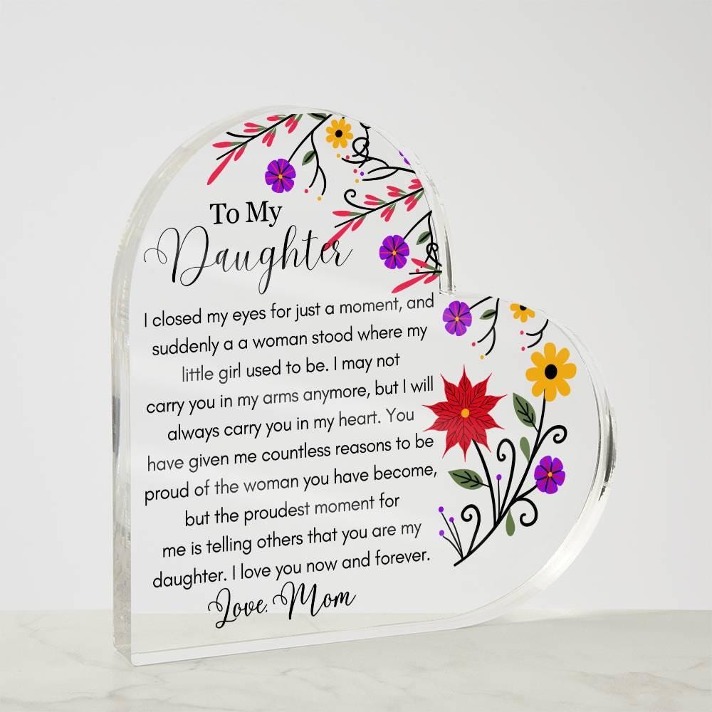 To My Daughter Personalized LED Acrylic Plaque – Gift from Dad – view 4