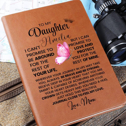 To My Daughter Butterfly Personalized Leather Journal – view 10