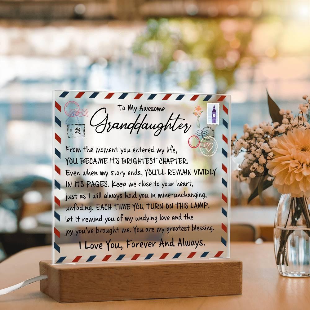 Granddaughter Gift LED Acrylic Plaque – Gifts from Grandma – view 8