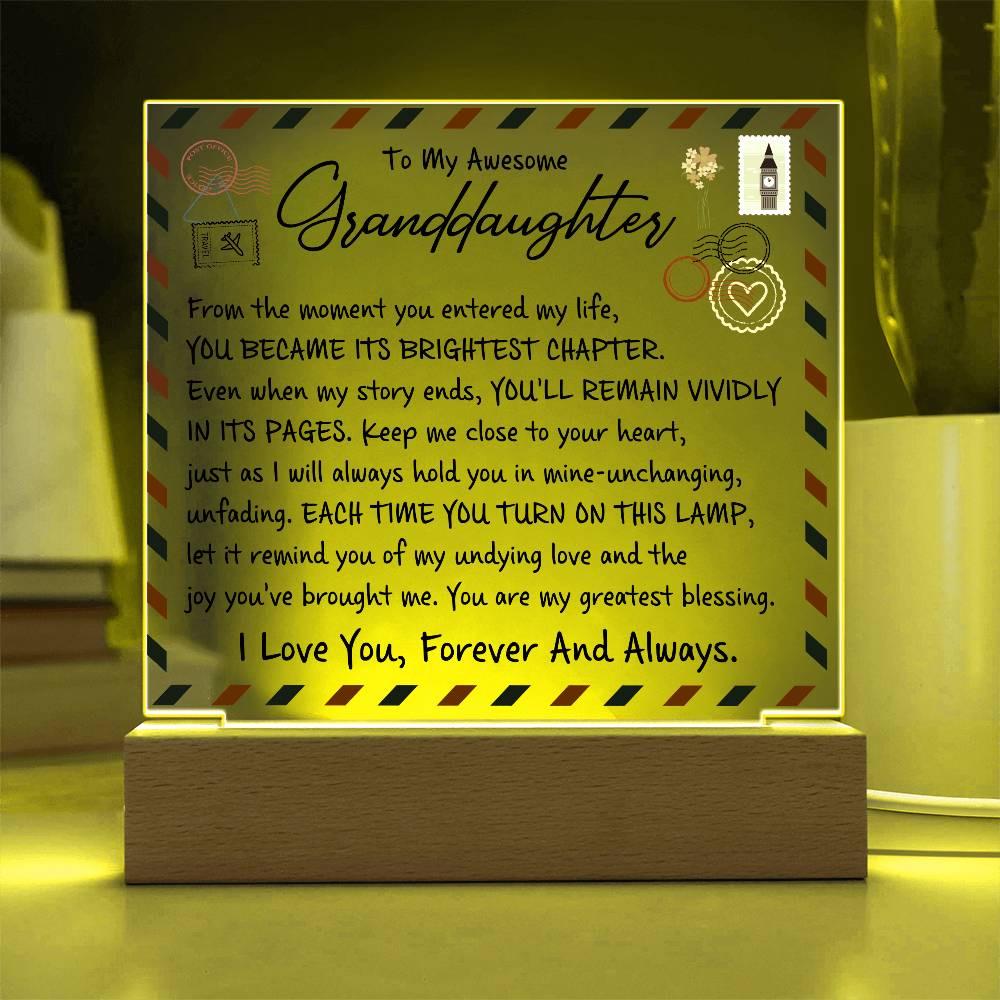 Granddaughter Gift LED Acrylic Plaque – Gifts from Grandma – view 5