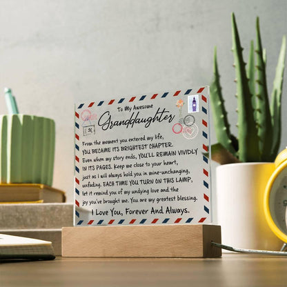 Granddaughter Gift LED Acrylic Plaque – Gifts from Grandma – view 4