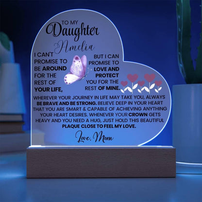 To My Daughter Butterfly Personalized Acrylic Plaque – Gift from Dad – view 9