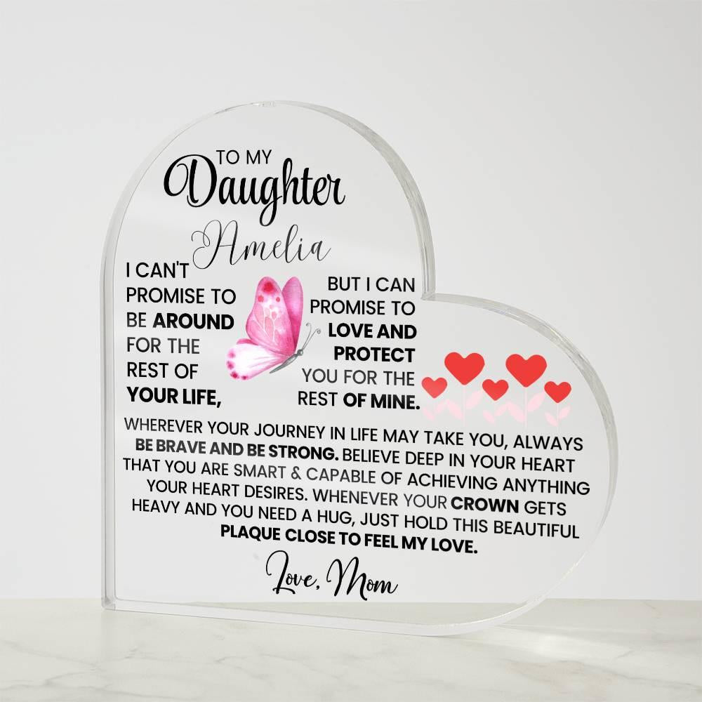 To My Daughter Butterfly Personalized Acrylic Plaque – Gift from Dad – view 5