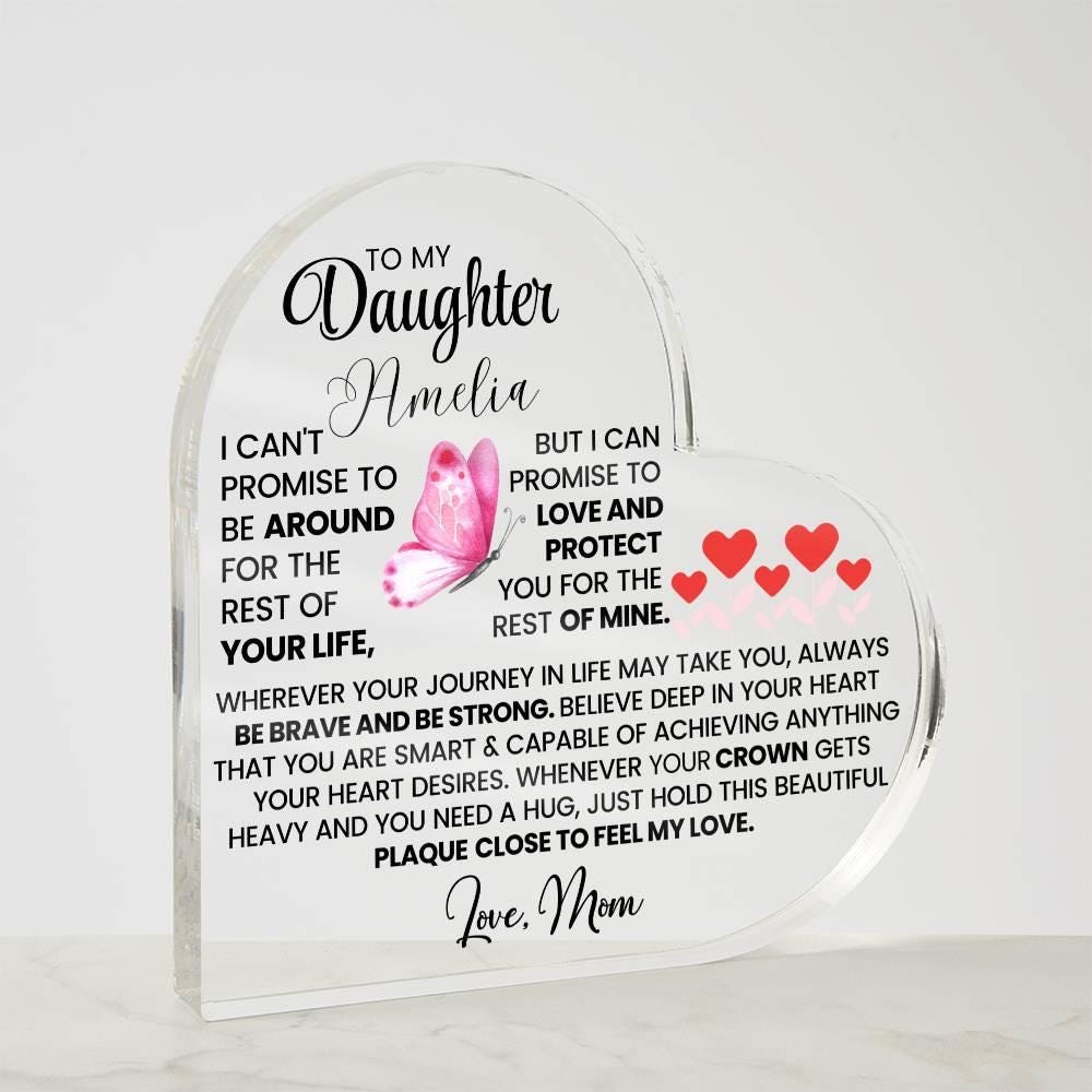 To My Daughter Butterfly Personalized Acrylic Plaque – Gift from Dad – view 4